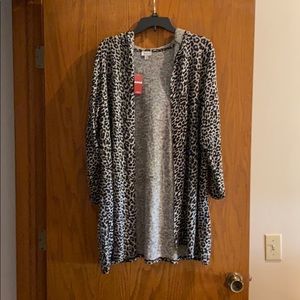 Avenue Hooded Leopard light weight cardigan